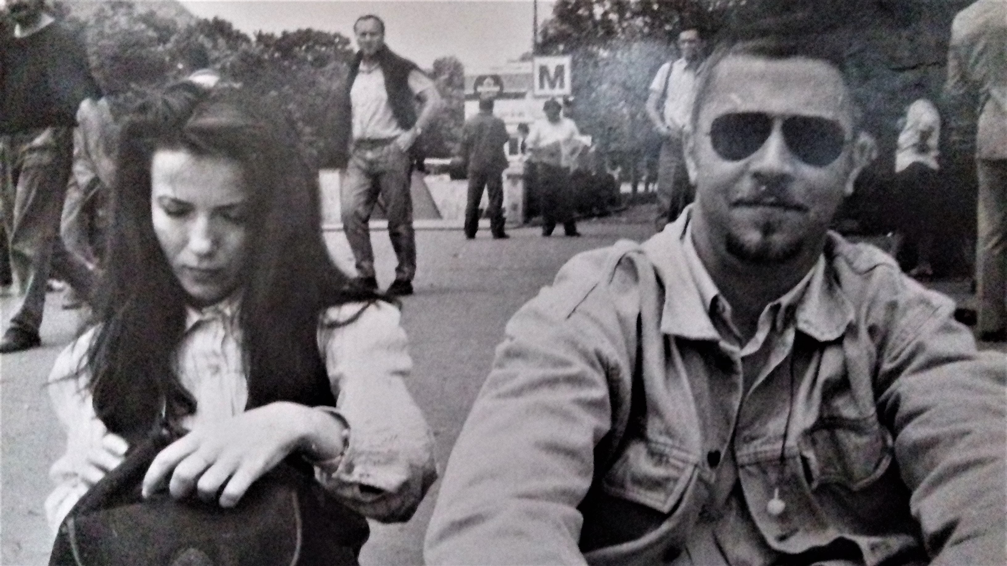 Eu și Cristi Balaci. 1994. Protest la Guvern. Uniplus radio.