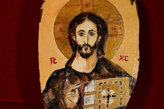Iisus pantocrator, pictura Artizanescu.ro