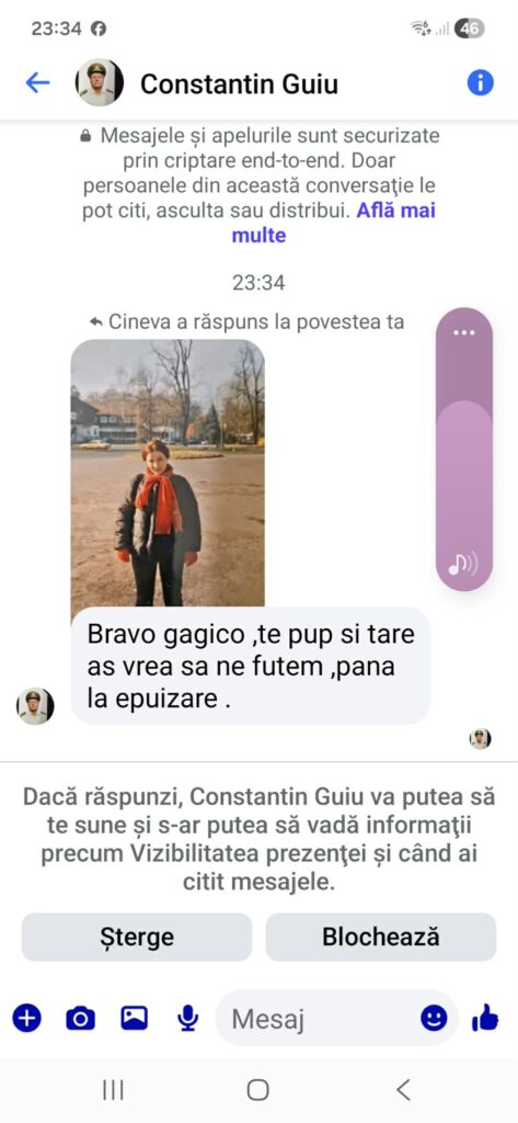 mesaj colonelu Constantin Guiu facebook